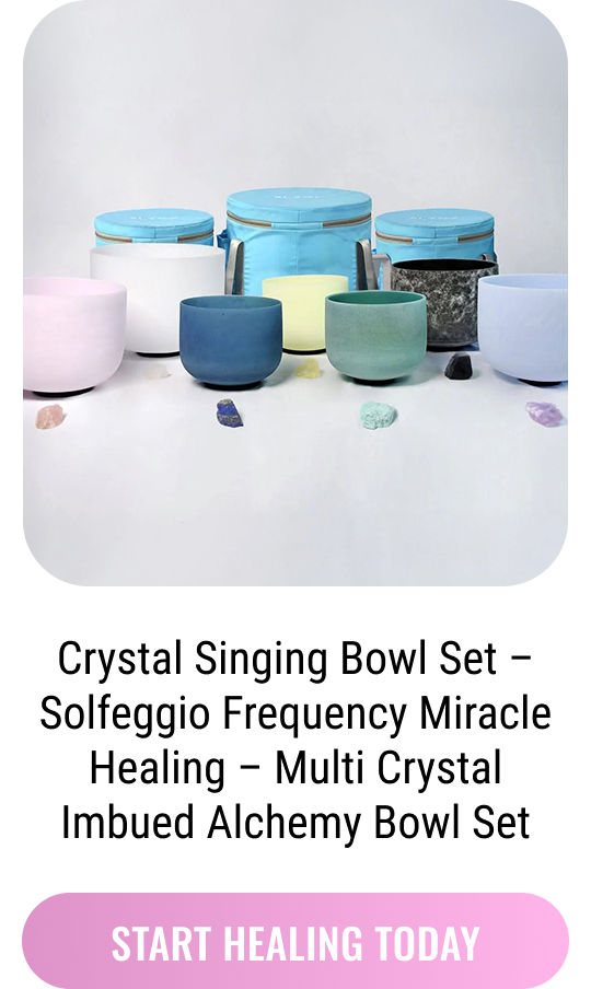 Crystal Singing Bowl Set – Solfeggio Frequency Miracle Healing – Multi Crystal Imbued Alchemy Bowl Set