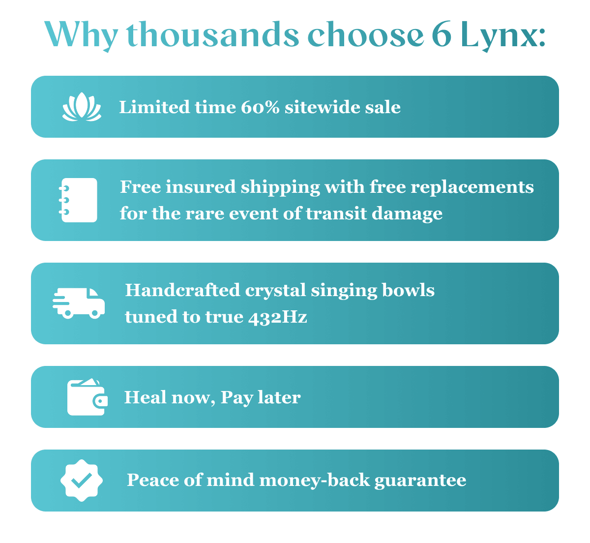 Why thousands choose 6 Lynx: