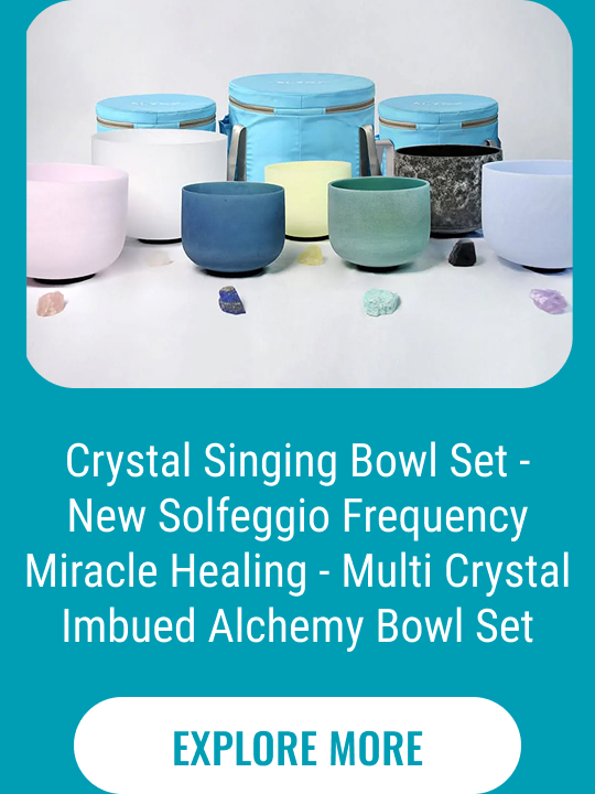 Crystal Singing Bowl Set - New Solfeggio Frequency Miracle Healing - Multi Crystal Imbued Alchemy Bowl Set