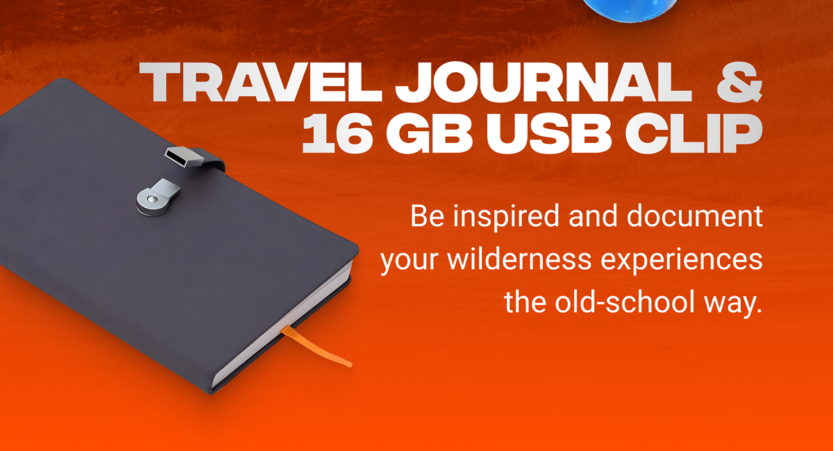 TRAVEL JOURNAL AND 16GB USB CLIP