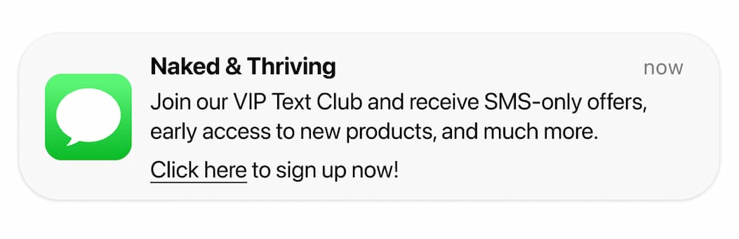 SIGN UP FOR TEXT MESSAGES
