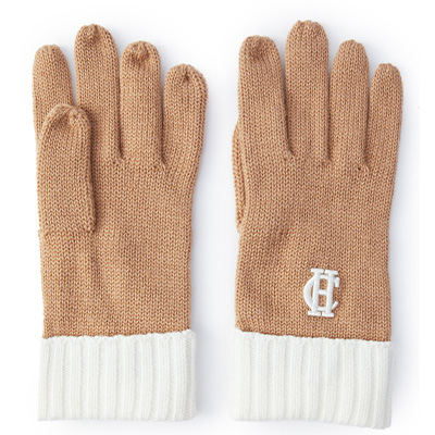 Chelsea Logo Knitted Gloves (Camel Cream)