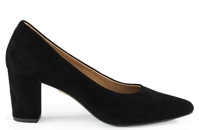 Knightsbridge Court Shoe (Black Suede)