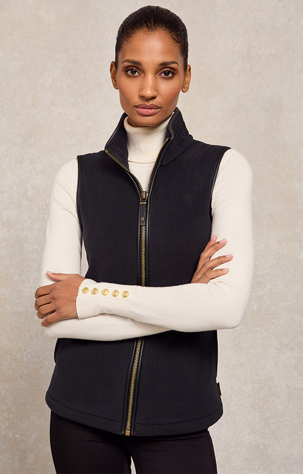 Country Fleece Gilet (Black)