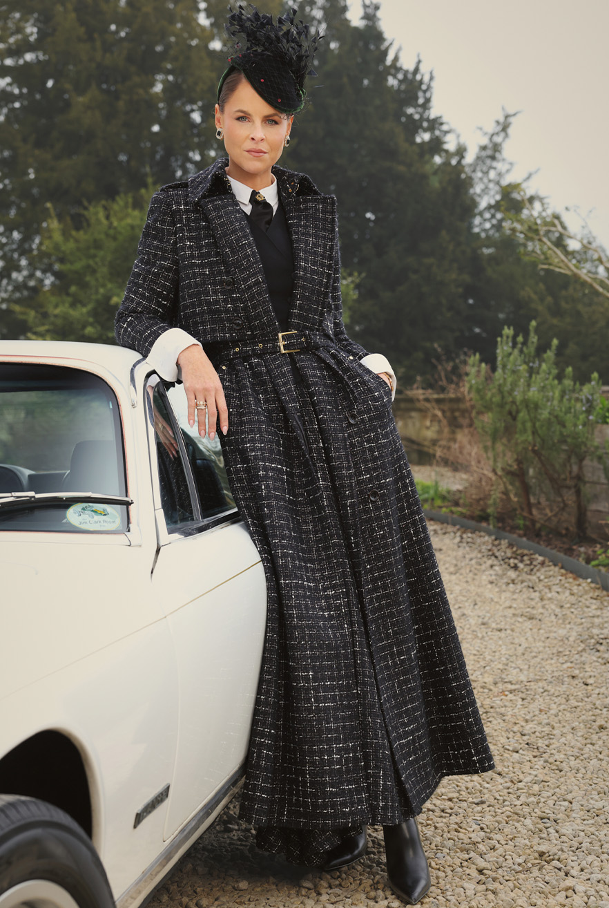 Jade's Black & Silver Couture Tweed