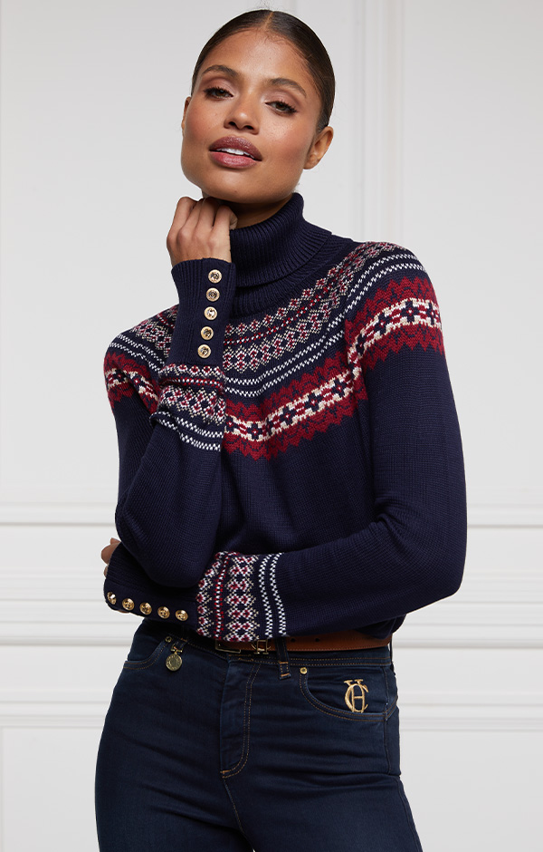 Whistler Roll Neck Knit (Ink Navy)