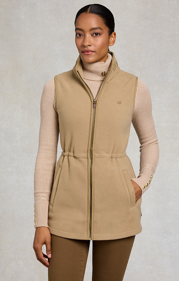 Country Longline Fleece Gilet (Sand)