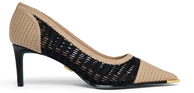 Wear All Day Regency Heel (Black Tan Rattan)