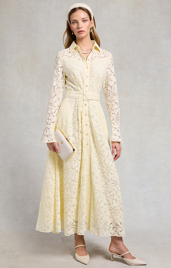Annabel Lace Dress (Lemon)