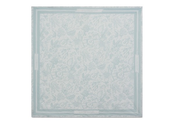 Provence Fine Silk Scarf (Blue Tropical Botanical)