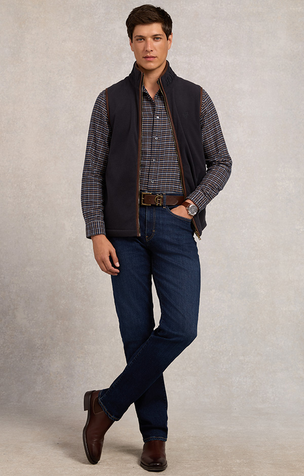 Men's Country Fleece Gilet (Ink Navy)