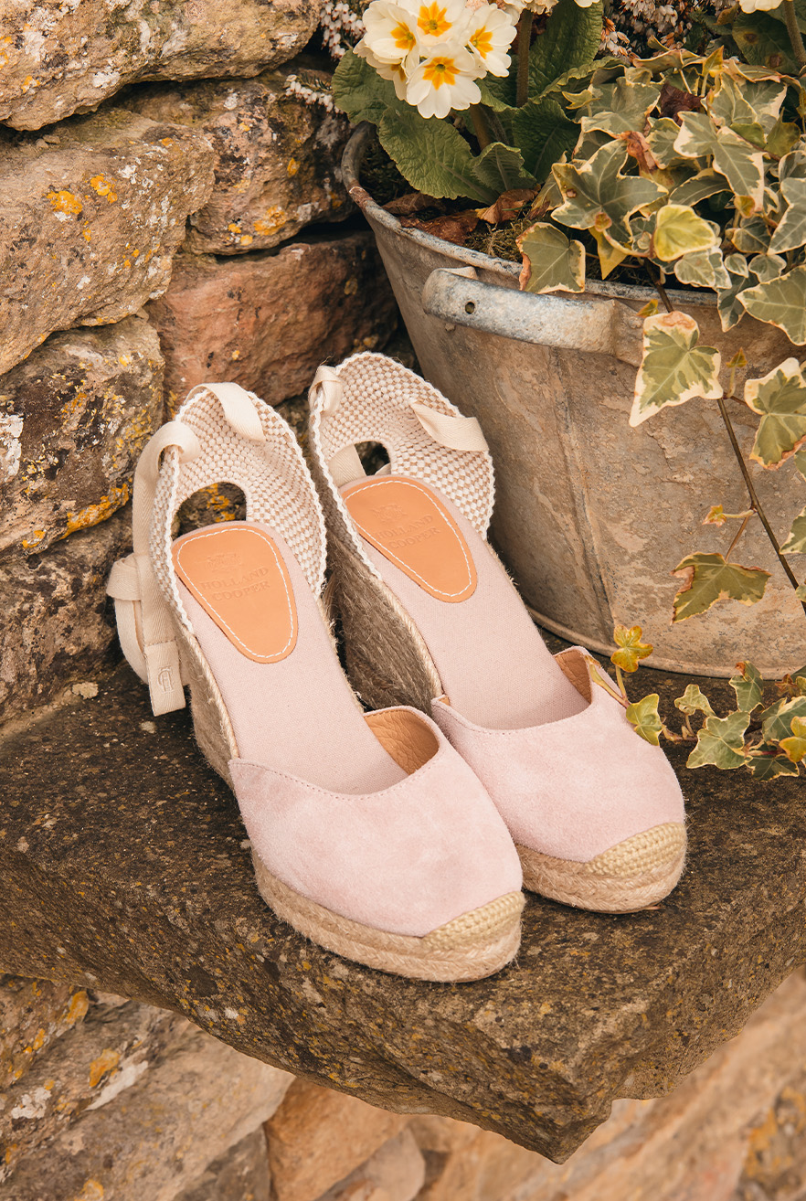 Seville Wedge Espadrille (Blush Pink)