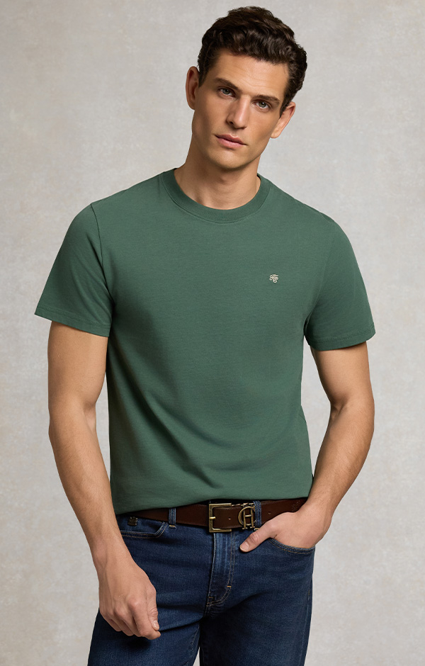 Men's Crew Neck T-Shirt (Washed Sage)