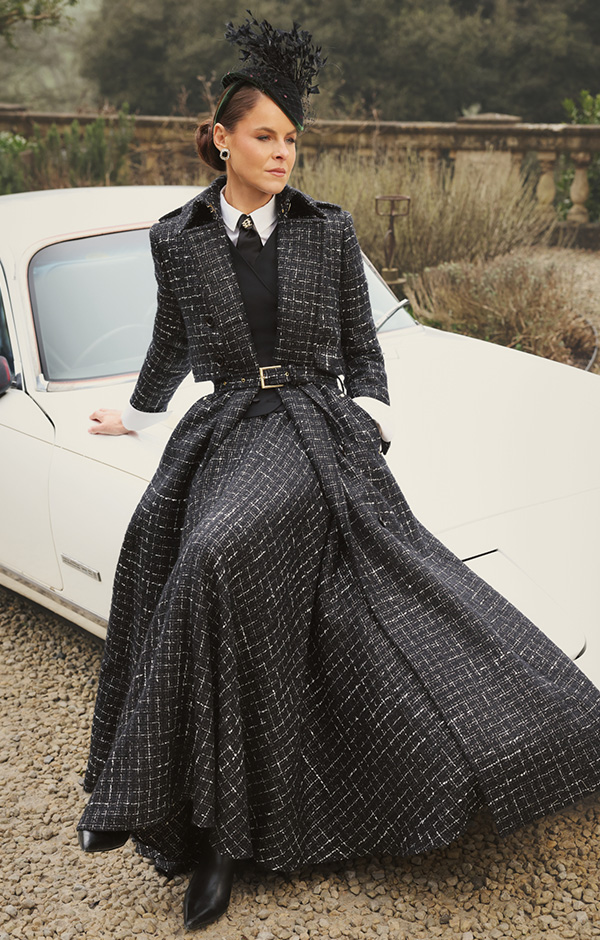Jade's Black & Silver Couture Tweed