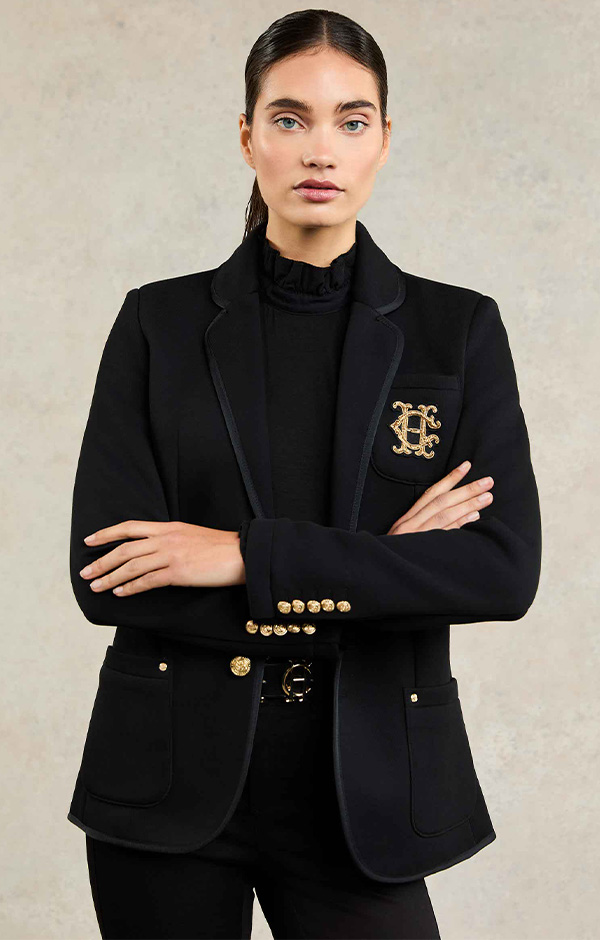 Henley Blazer (Black Black)