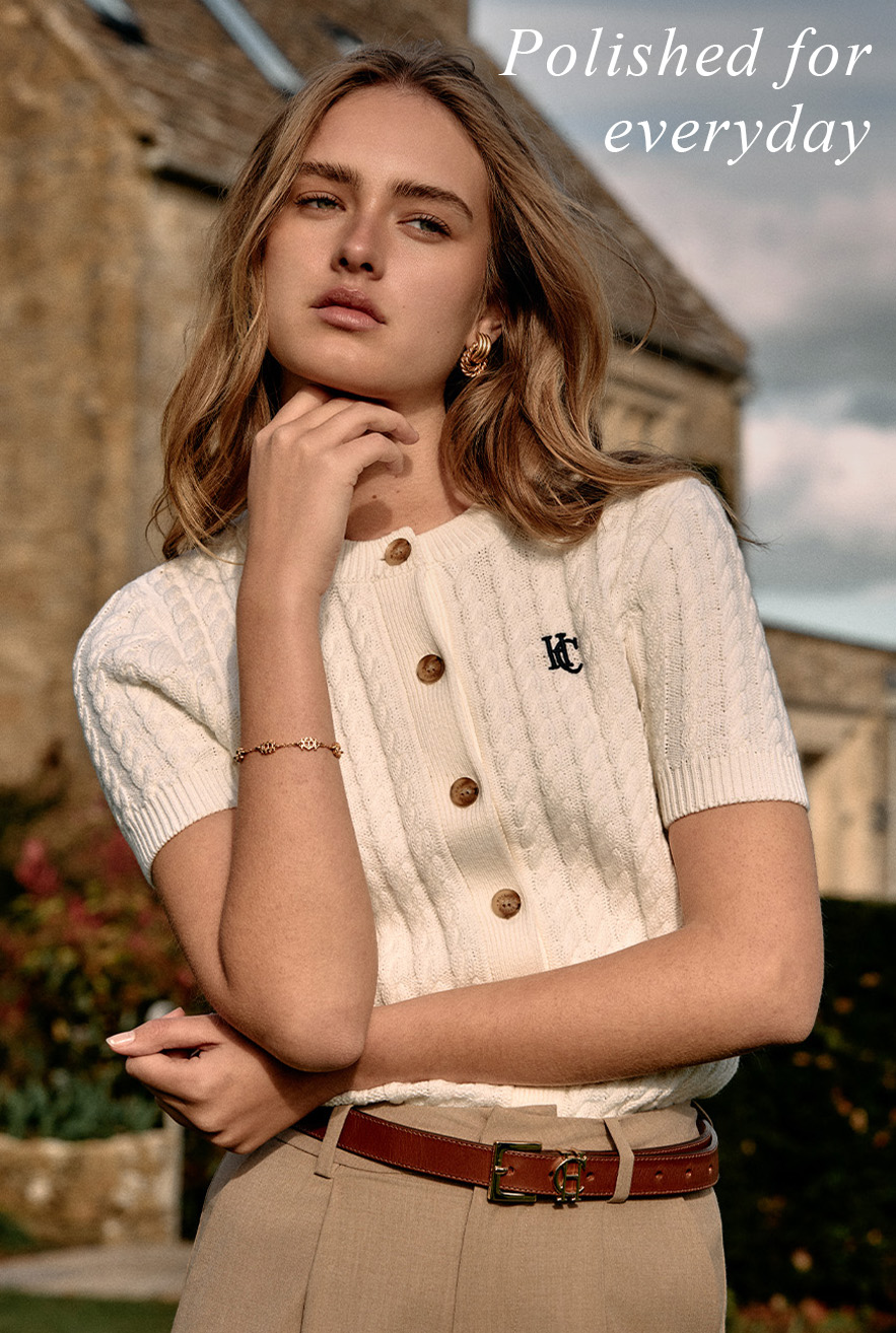  Cotswold Short Sleeve Cardigan (Natural)