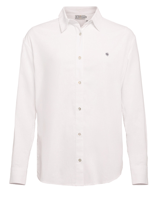 Relaxed Fit LInen Shirt (Optic White)