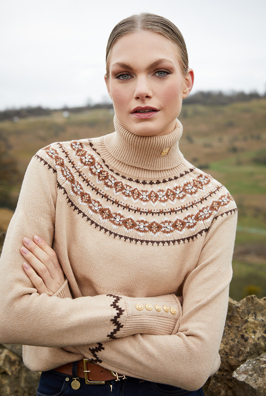 Jennifer Roll Neck Knit (Camel)