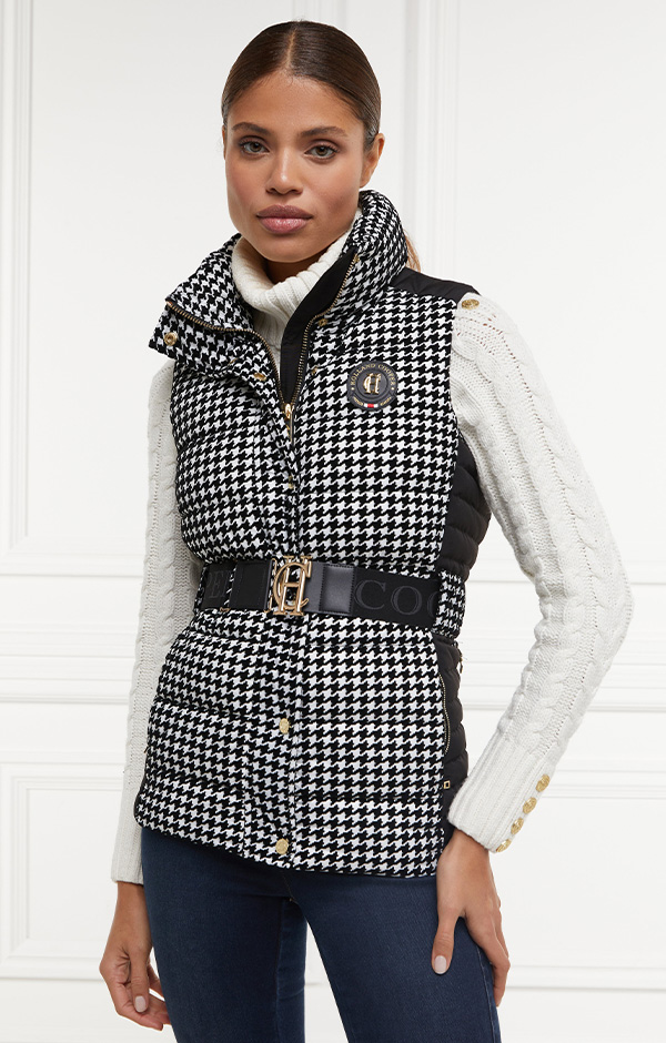 Valais Quilted Gilet (Houndstooth)