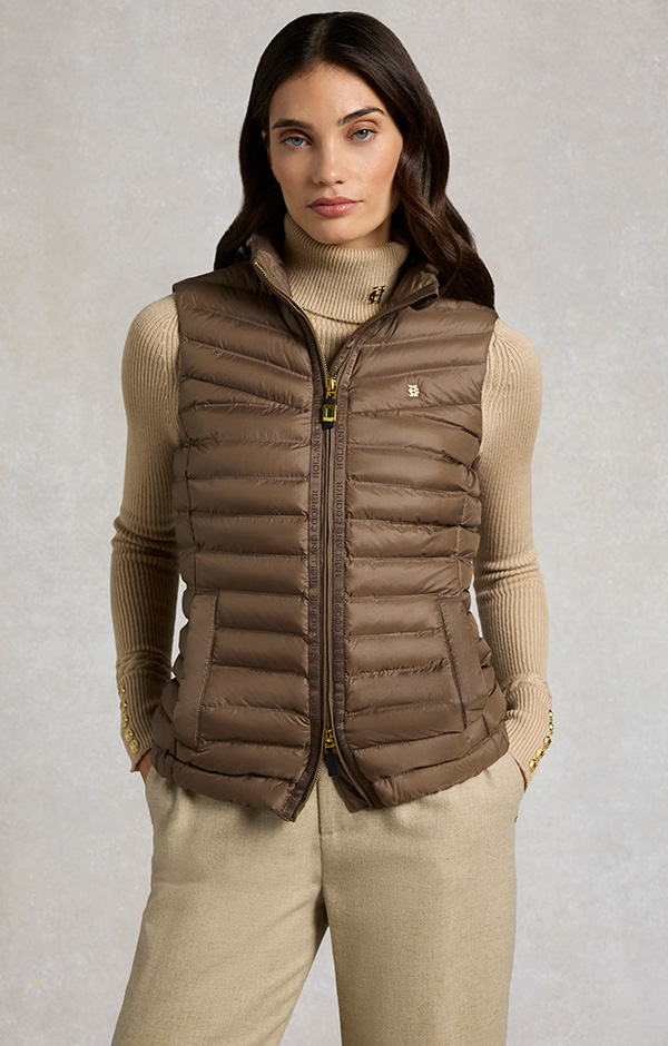 Lightweight Puffer Gilet (Chestnut)