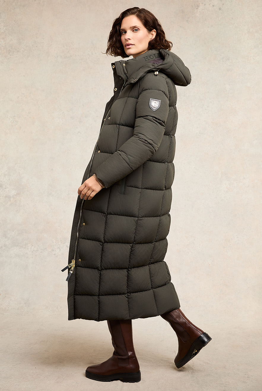 Carrington Longline Coat (Dark Olive)