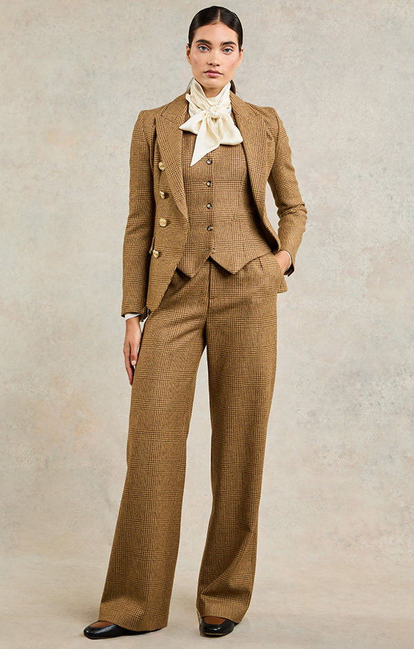 High Waisted Straight Trouser (Tawny)
