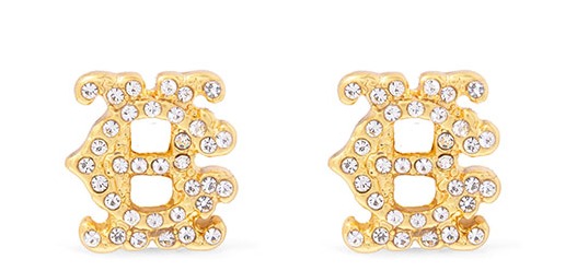 HC Heraldic Stud Earring (Gold Crystal)