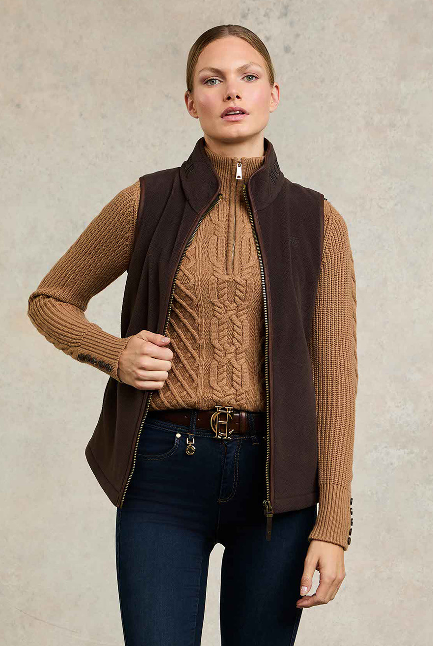 Country Fleece Gilet (Chocolate)