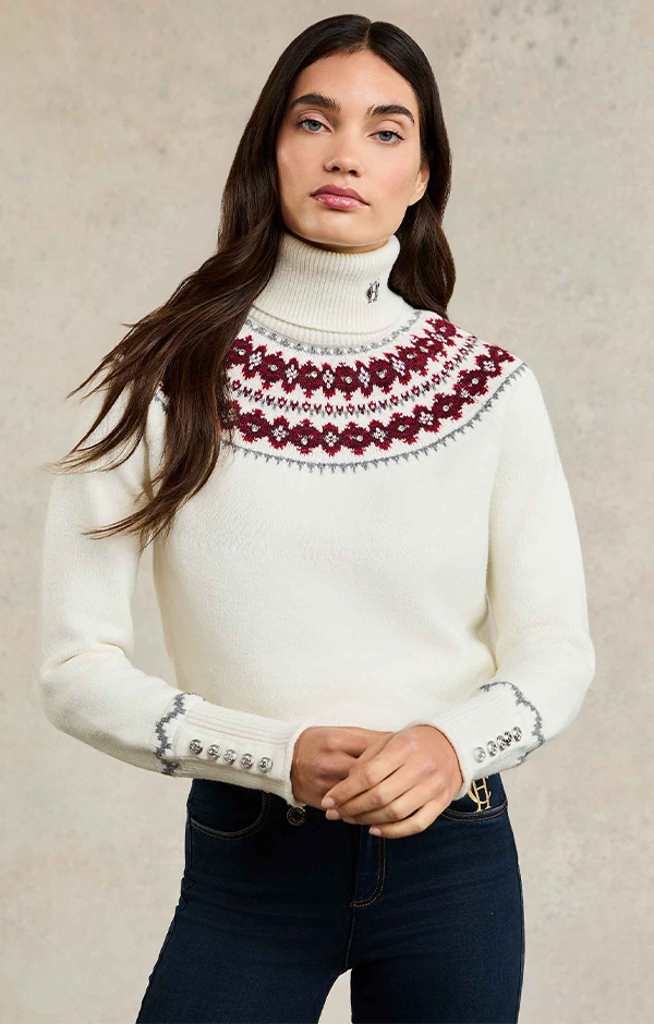 Jennifer Fairisle Knit (Cream)