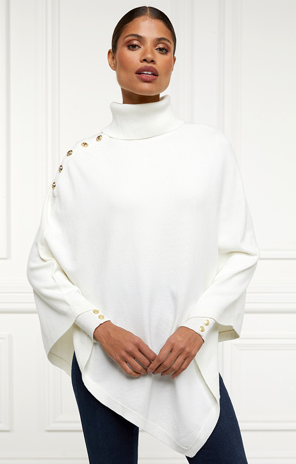 Roll Neck Cape (Natural)