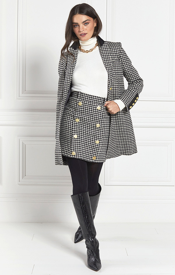 Kempton Coat (Houndstooth)