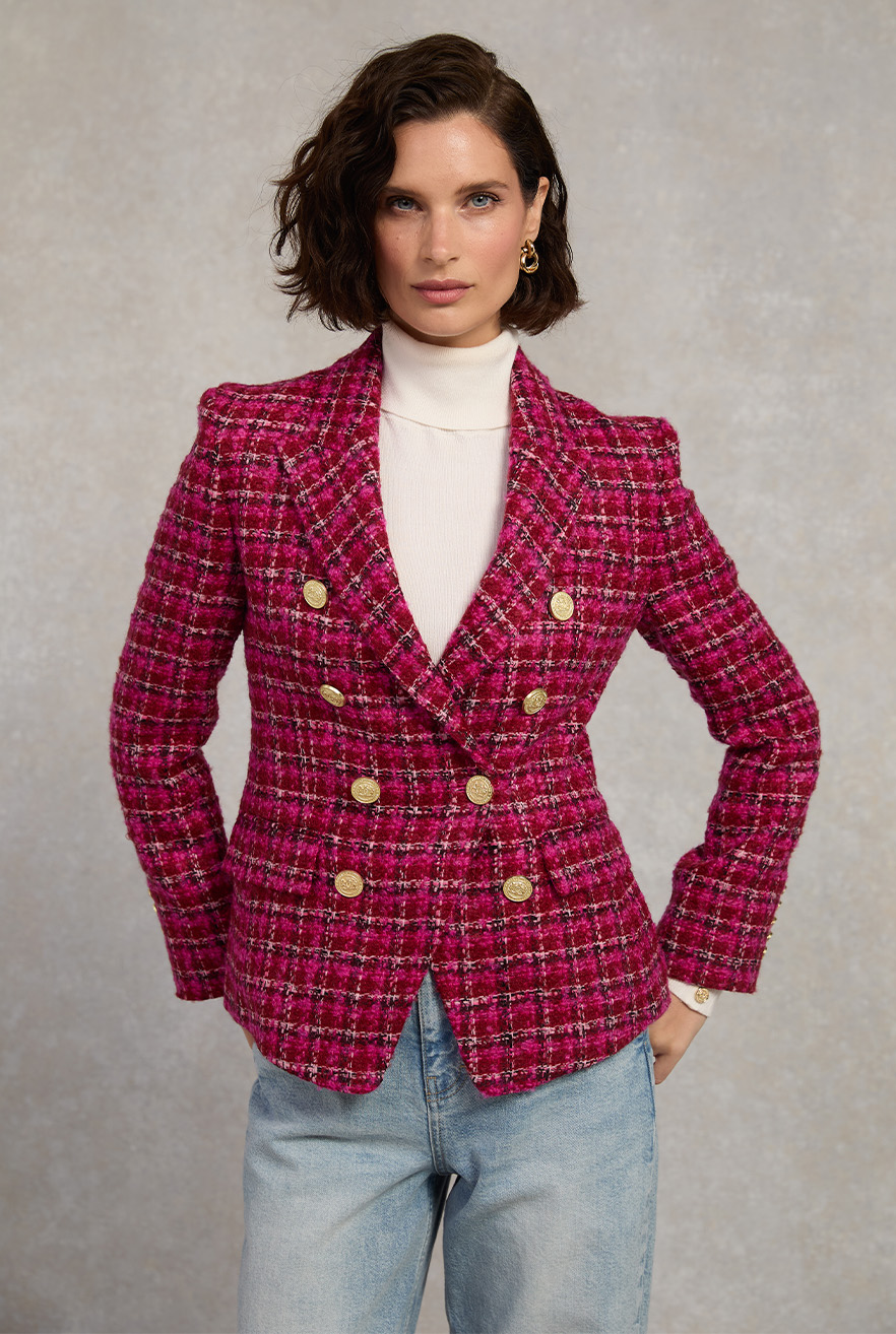 Knightsbridge Blazer (Cerise Boucle)