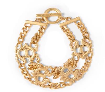 HC Double Chain Bracelet (Vintage Gold)
