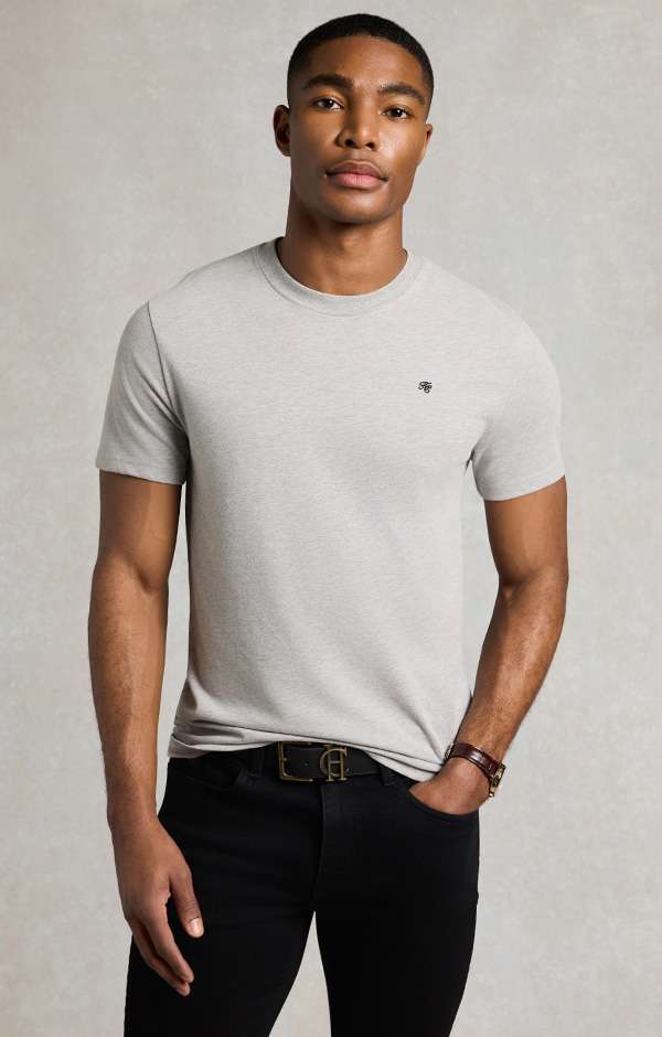 Men's Crew Neck T-Shirt (Grey Marl)