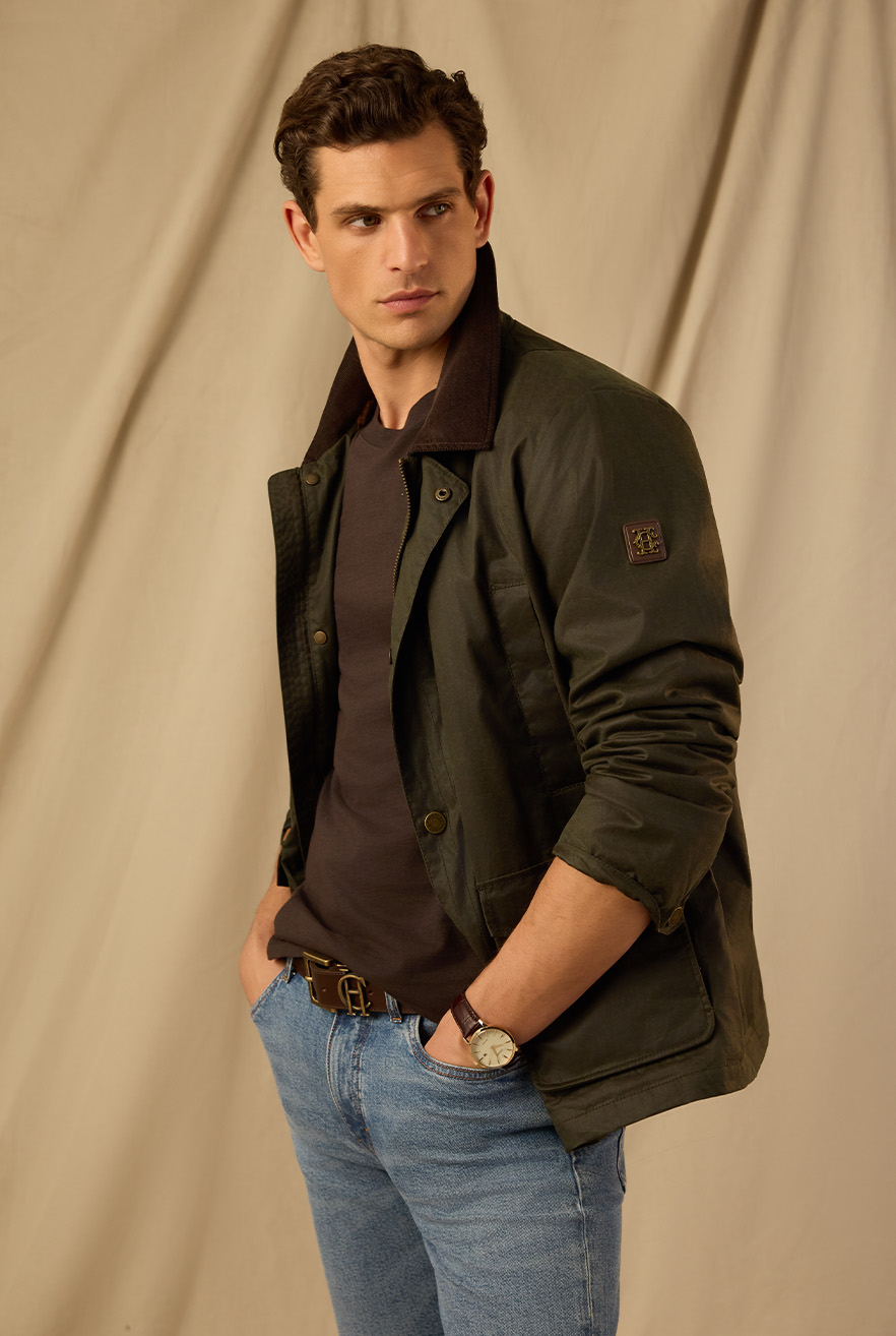 Men's Classic Wax Jacket (Moss Wax)