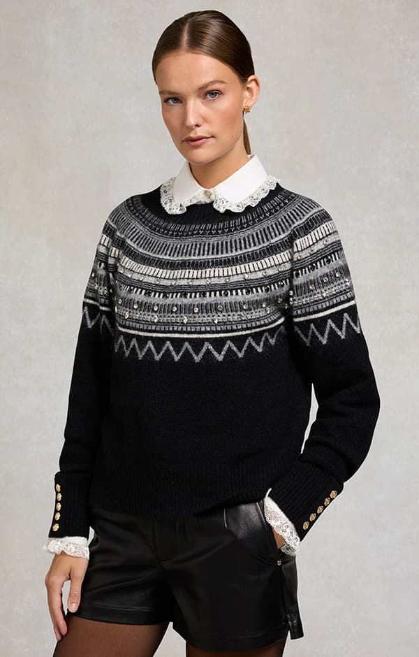 Jasmine Crew Neck Knit (Black)