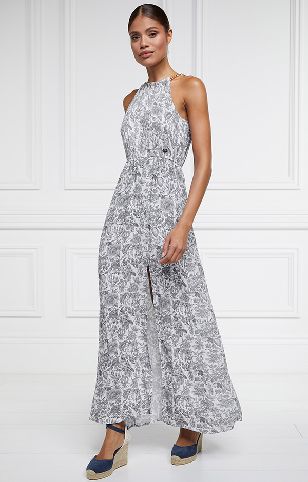 Paloma Maxi Dress (White Willow)