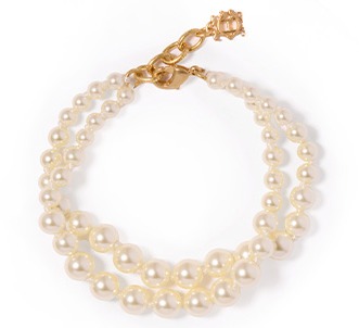 2 Layer Pearl Bracelet (Champagne Gold)