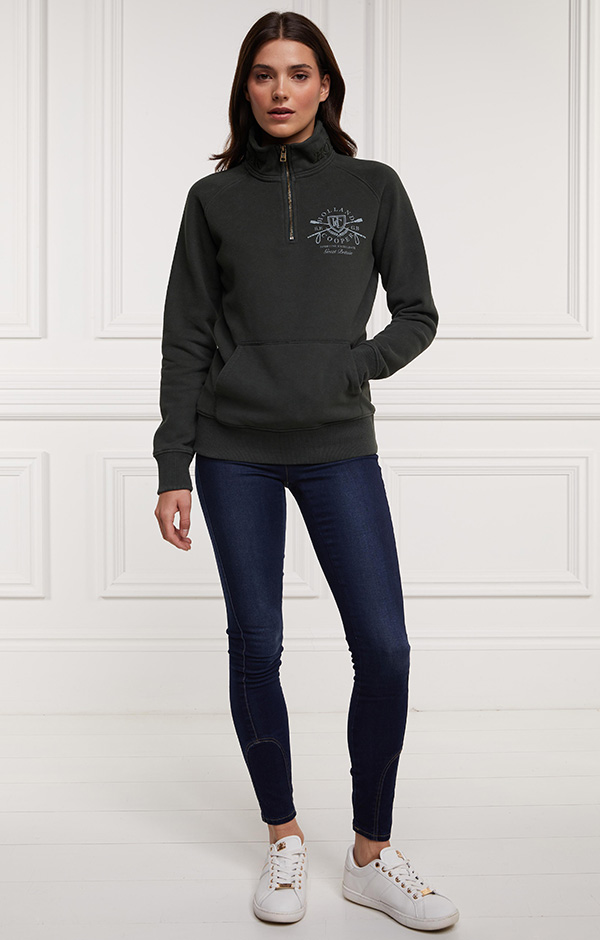 Crest Zip Henley (Racing Green)