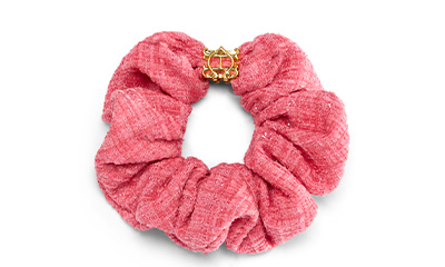 Heritage Scrunchie (Hot Pink Boucle)