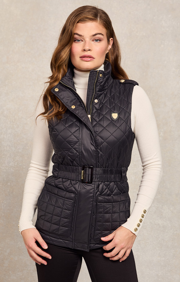 Juliana Belted Gilet (Black)