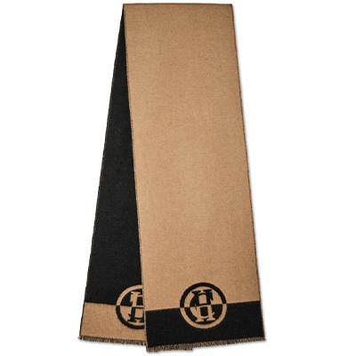 Jacquard Scarf (Camel Black)