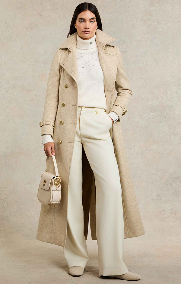 Full Length Marlborough Trench Coat (Biscuit)