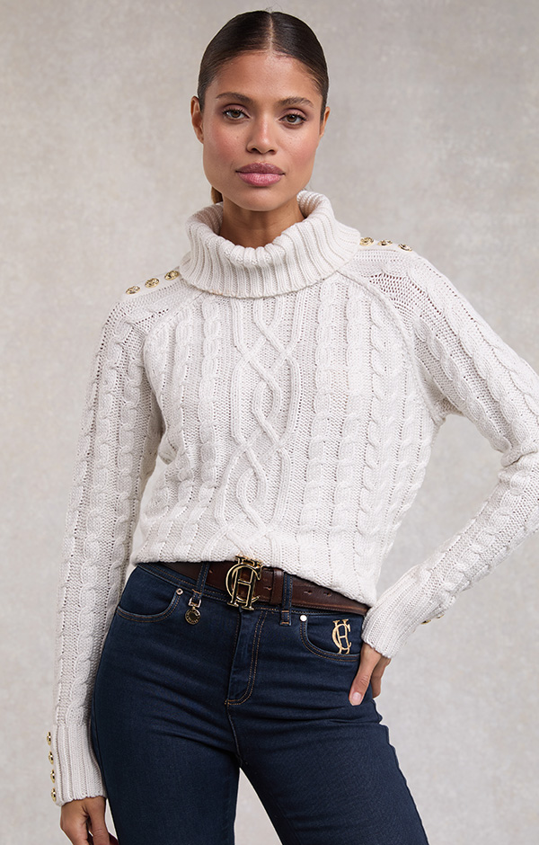 Ontario Roll Neck Knit (Winter White)