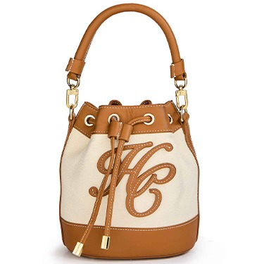 Amalfi Bucket Bag (Tan Canvas)