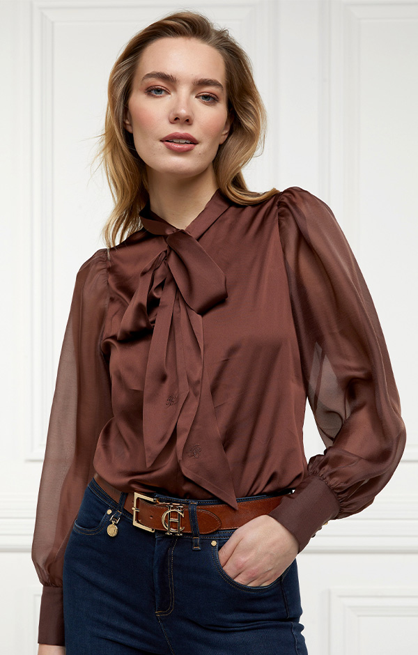 Ariella Blouse (Chocolate)