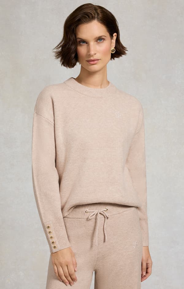 Nina Crew Neck Knit (Toffee Marl)