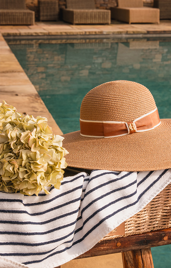 Amalfi Wide Brim Hat (Camel Tan)