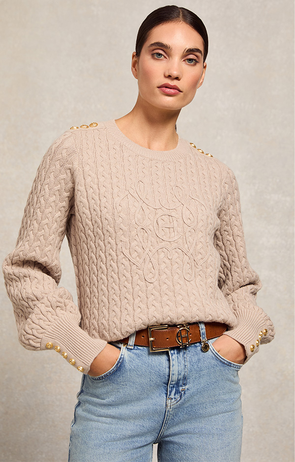 Harriet Crew Neck Knit (Taupe)