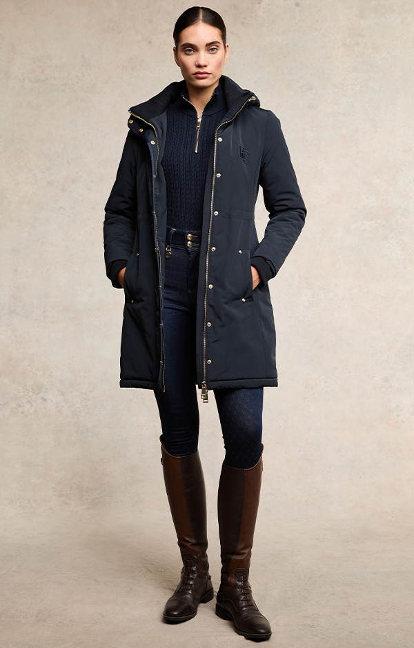 Team Waterproof Coat (Ink Navy Mono)